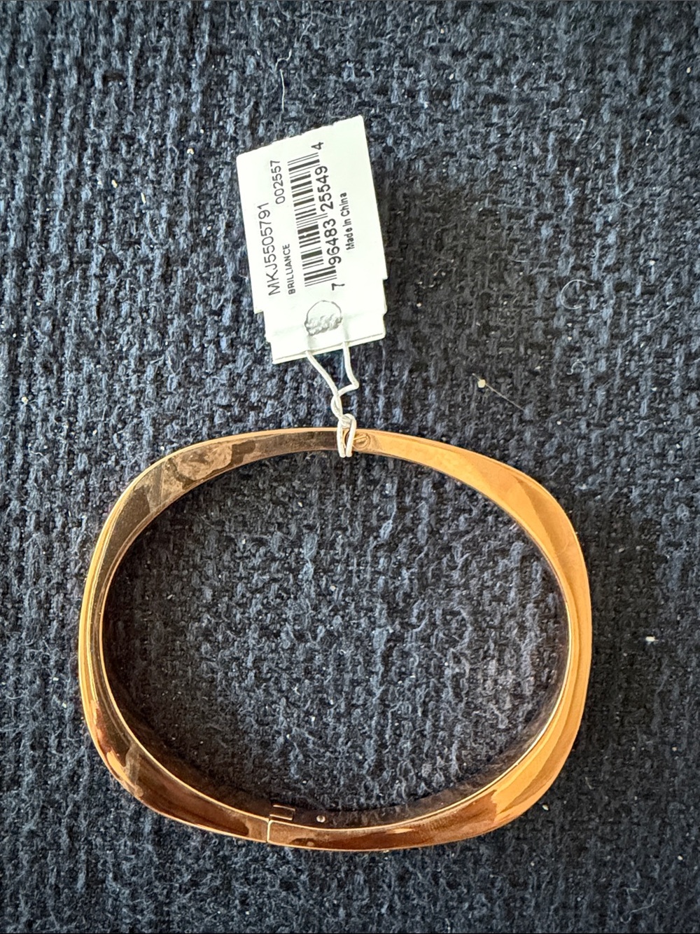 Michael Kors Rose Gold-Tone Sculpted Bangle Bracelet